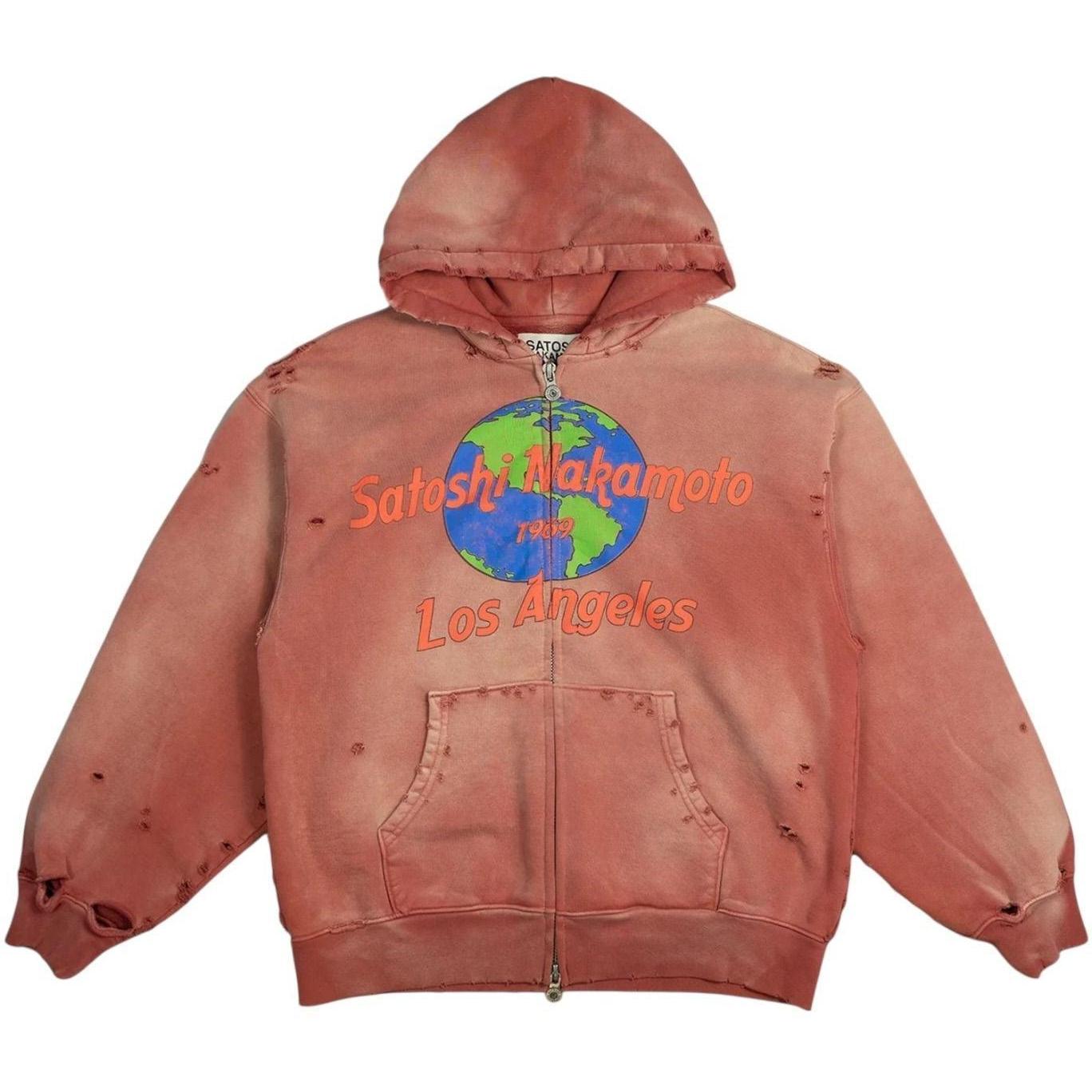 Satoshi Nakamoto 1969 Rock Zip Hoodie Red