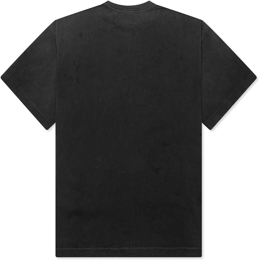 Satoshi Nakamoto Chain Stitch T-Shirt Washed Black