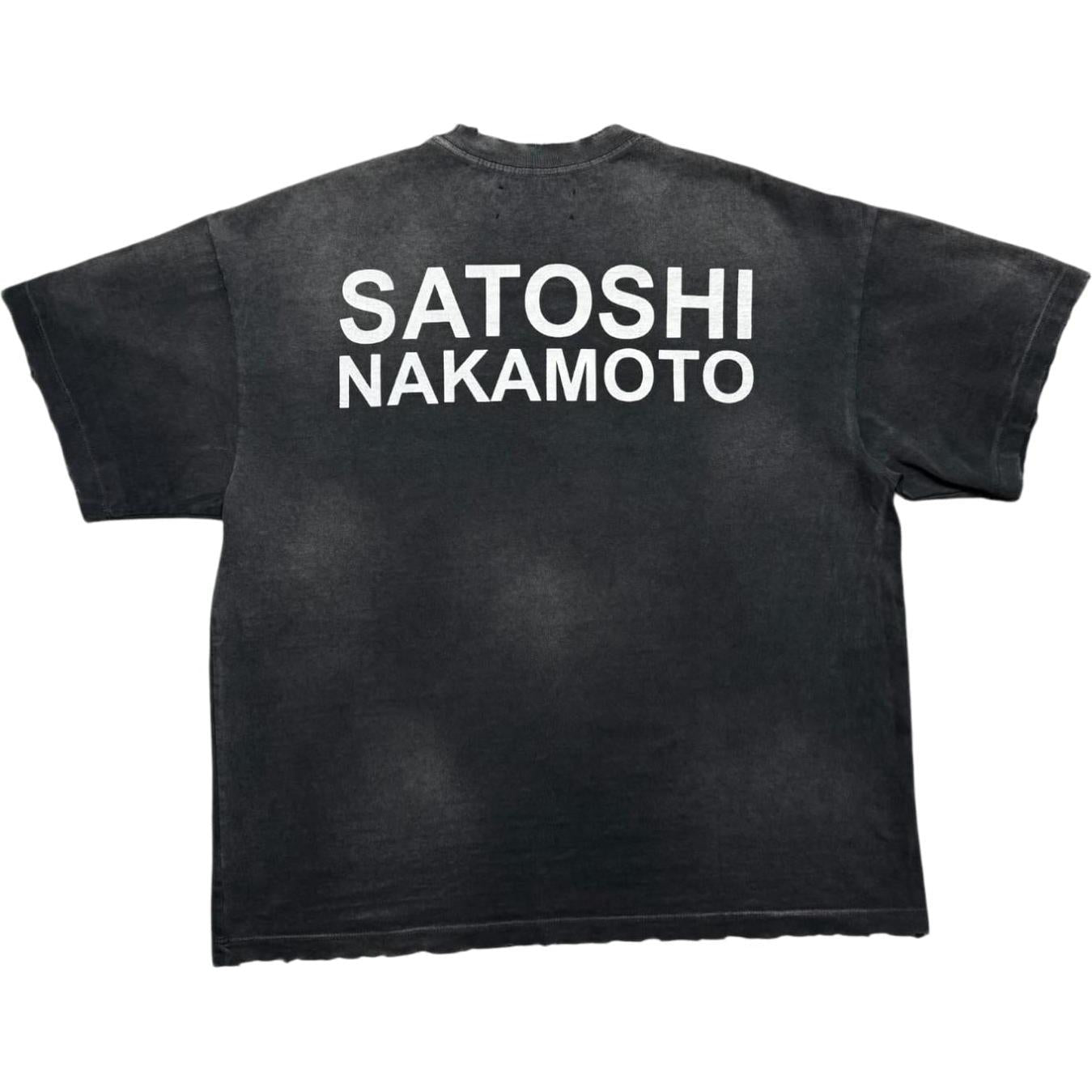 Satoshi Nakamoto Cup Half Full Tee Black