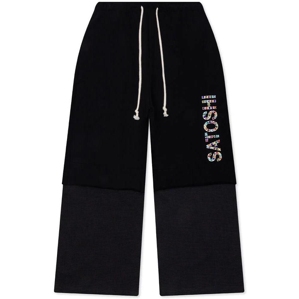 Satoshi Nakamoto Double Layer Studded Sweatpant Black