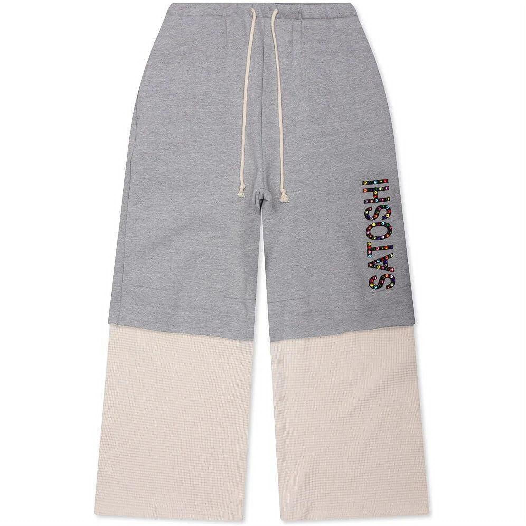 Satoshi Nakamoto Double Layer Studded Sweatpant Heather White