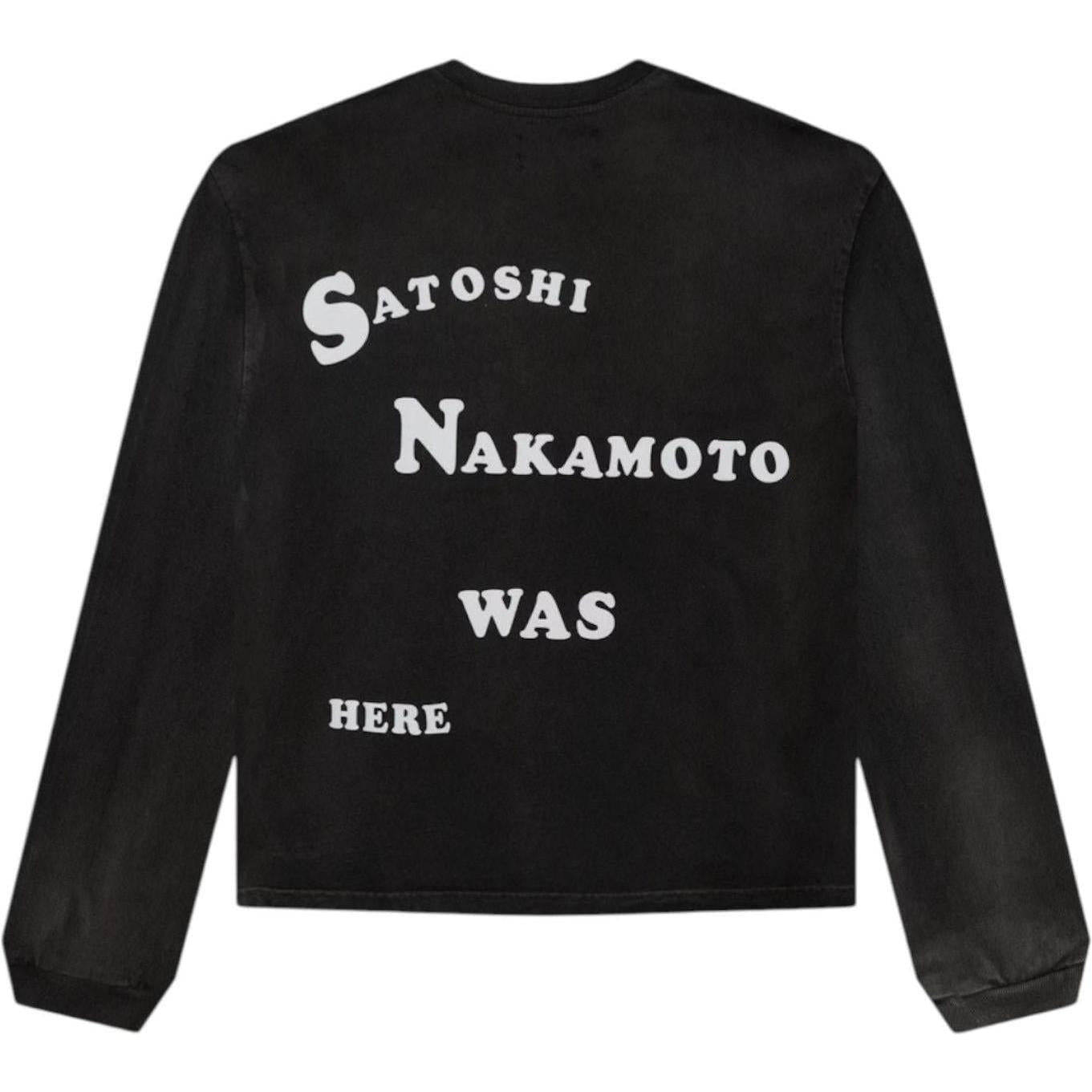 Satoshi Nakamoto Follow Me Longsleeve T-Shirt Black