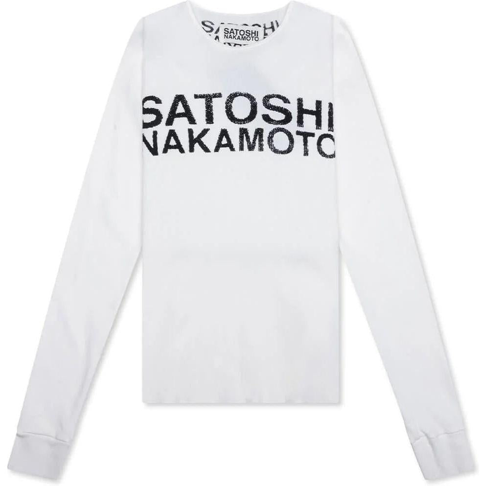 Satoshi Nakamoto Logo Thermal White