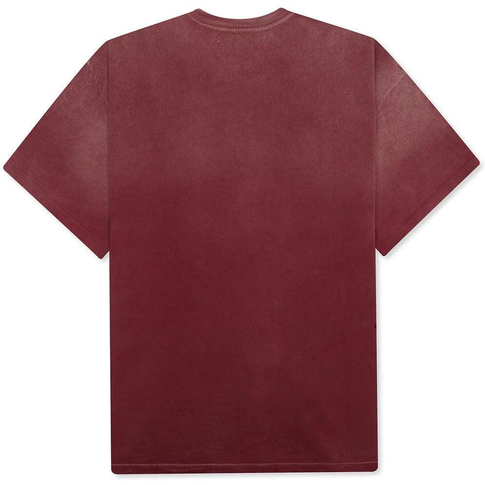 Satoshi Nakamoto Pearl Studded Logo Tee Burgundy
