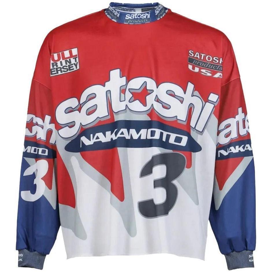 Satoshi Nakamoto Speedway L/S Jersey Red