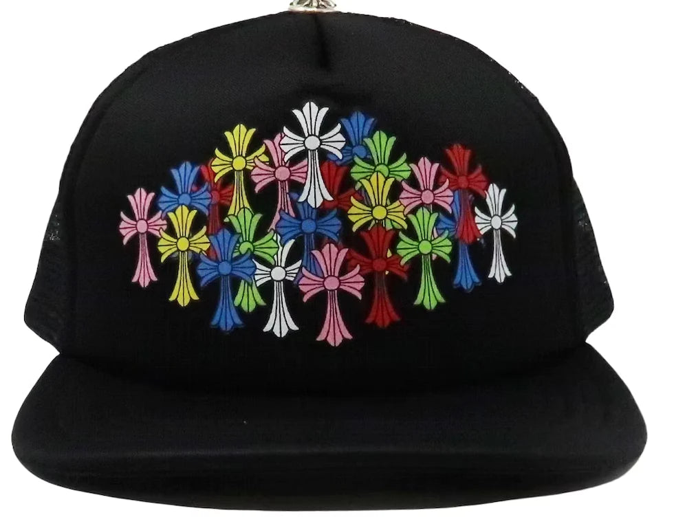 Chrome Hearts Multicolor Cross Trucker Hat Black