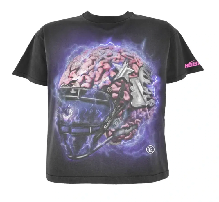 Hellstar Capsule 10 Brain Helmet T-Shirt Black
