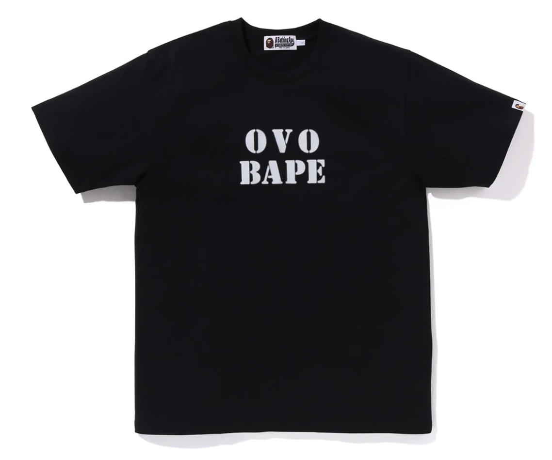 BAPE A Bathing Ape X OVO T-Shirt Black