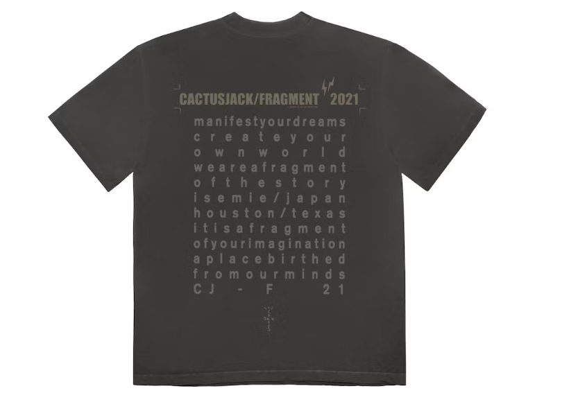 Travis Scott Cactus Jack For Fragment Create T-Shirt