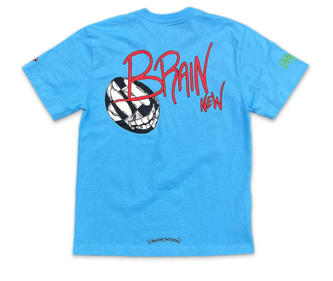 Chrome Hearts Matty Boy Brain New T-Shirt Blue