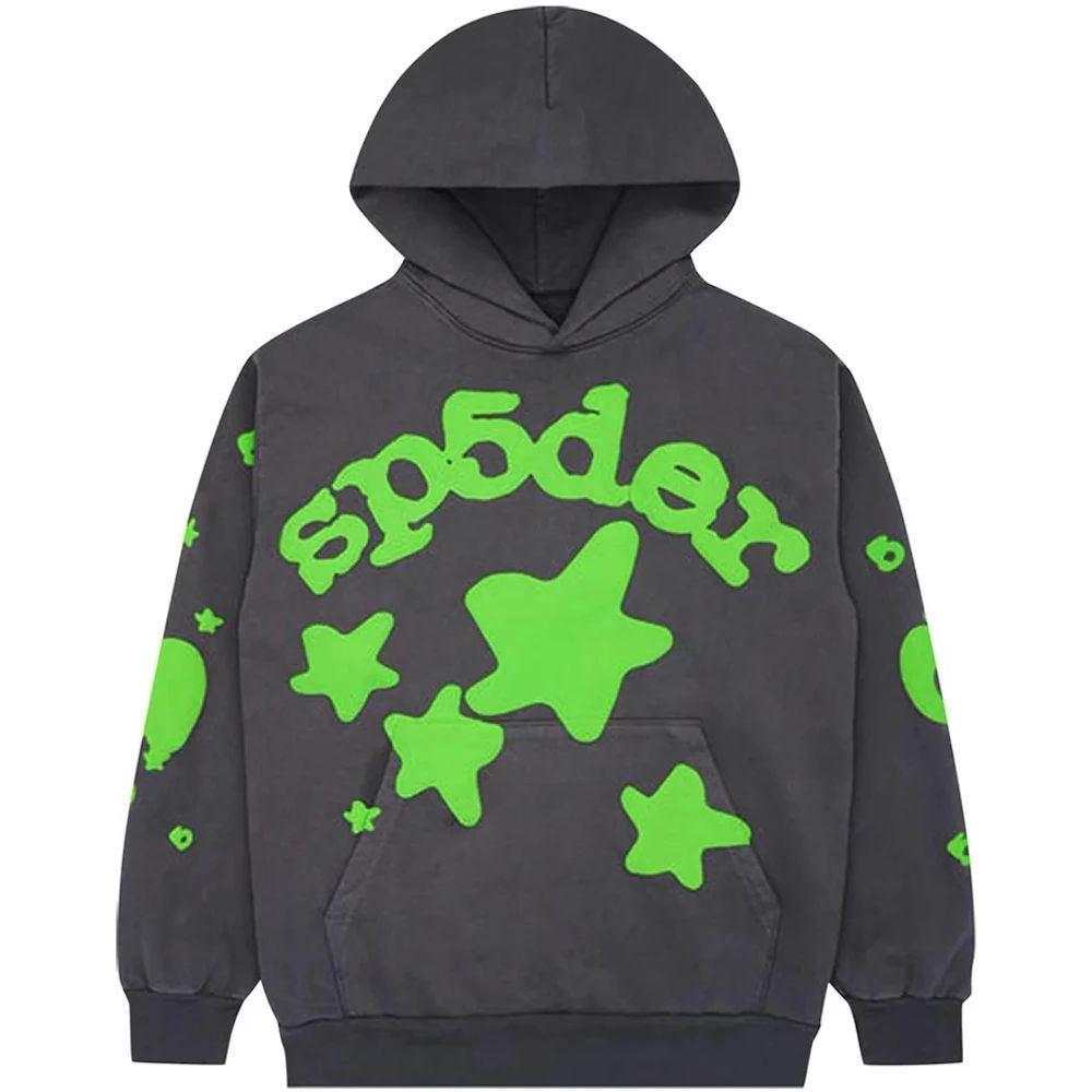 Sp5der Beluga Hoodie Slate Grey/Green