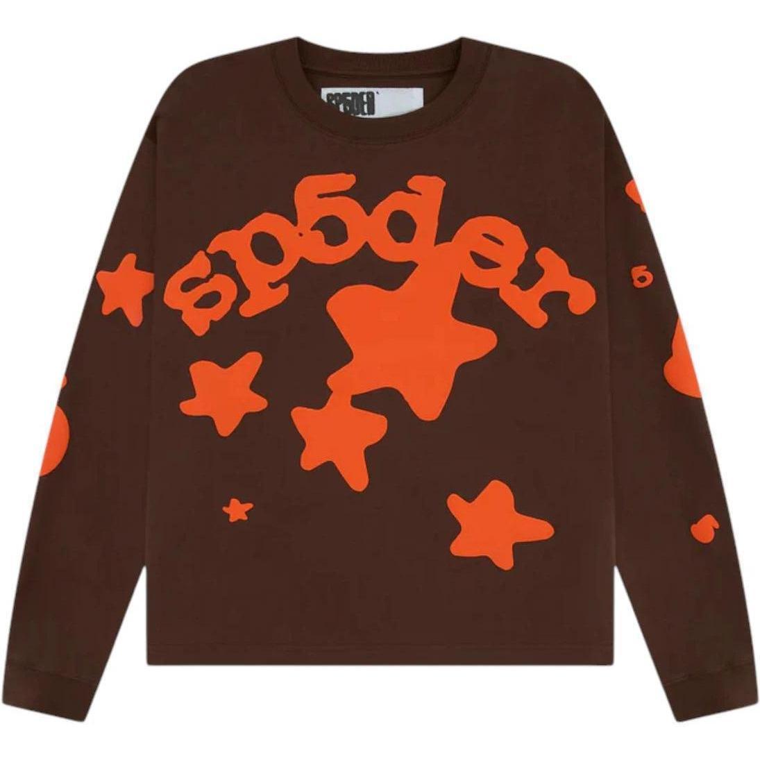 Sp5der Beluga L/S HW Tee Brown