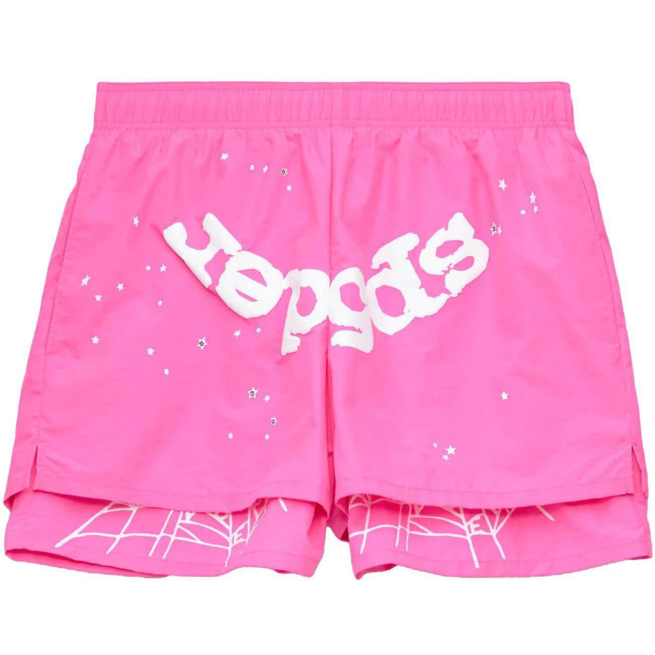 Sp5der OG Web Double Layer Short Pink