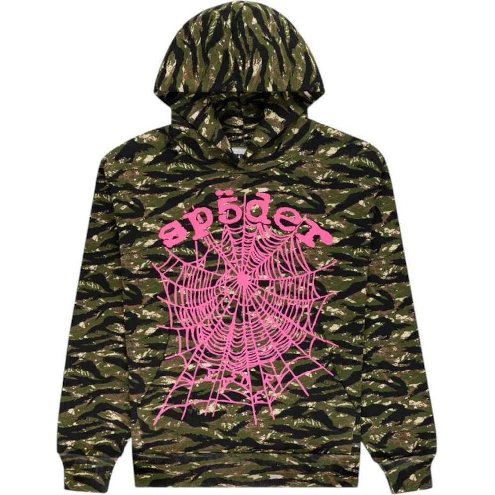 Sp5der OG Web V2 Tiger Camo Hoodie Tiger Camo