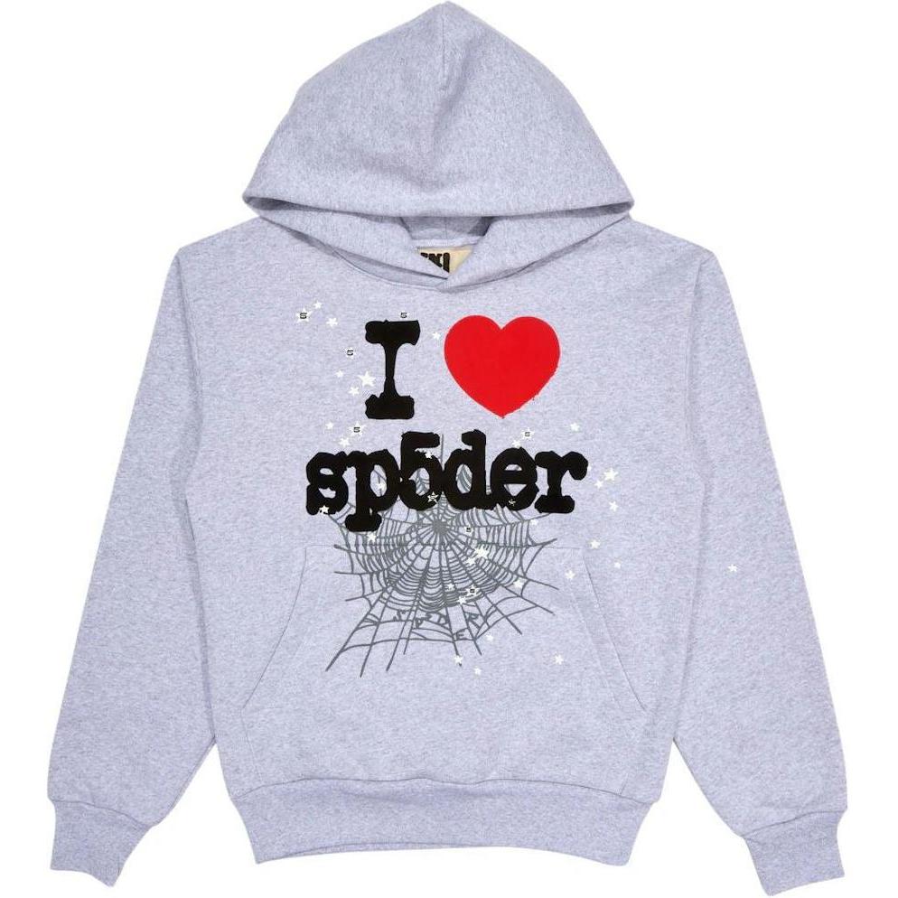 Sp5der Souvenir Hoodie Heather Grey