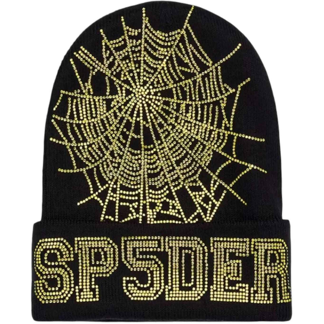 Sp5der Web Beanie Onyx/Yellow