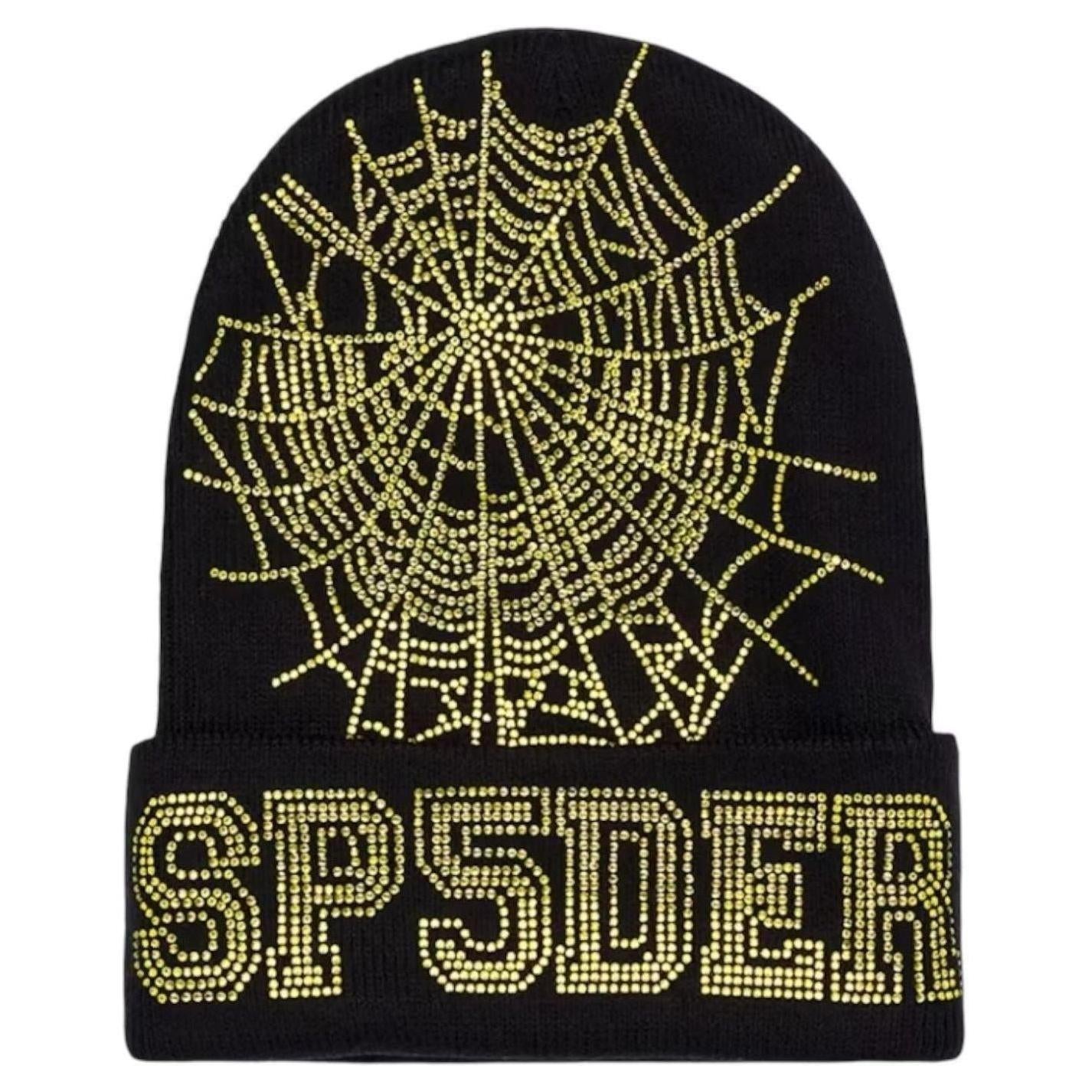 Sp5der Web Beanie Onyx/Yellow