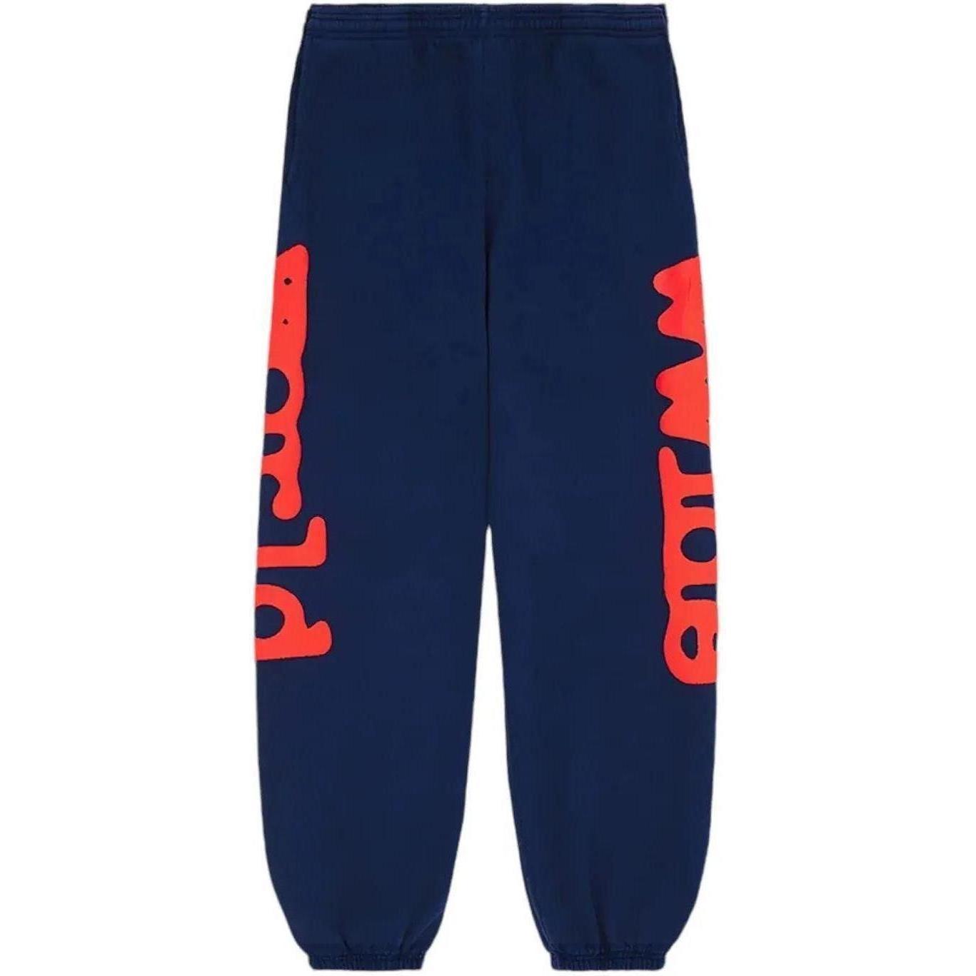 Sp5der Worldwide Beluga Sweatpants Navy Red