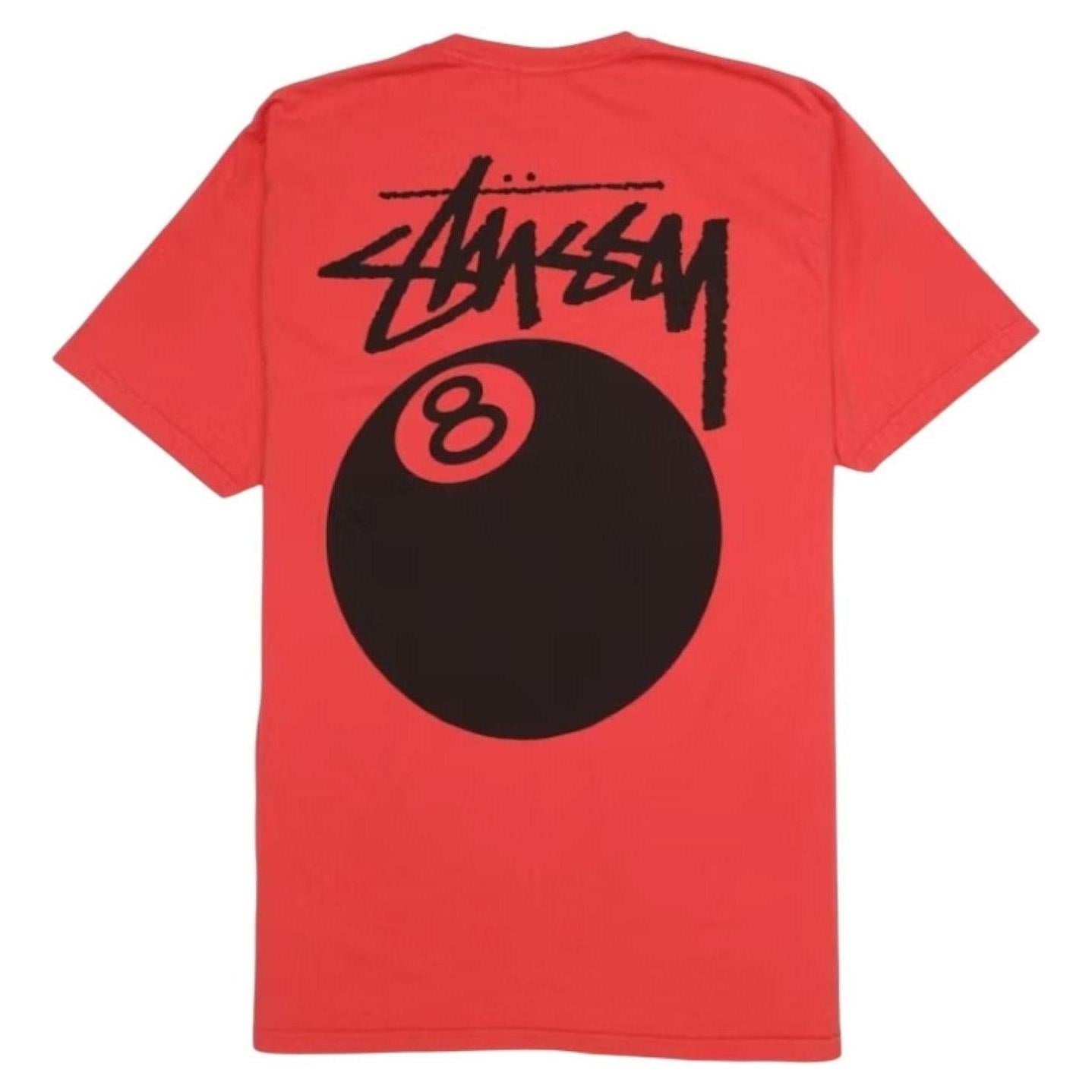 『Stussy』8 Ball Pigment Dyed T-Shirt★Guava★Unisex★ Stussy 8 Ball Pigment Dyed T-Shirt Guava