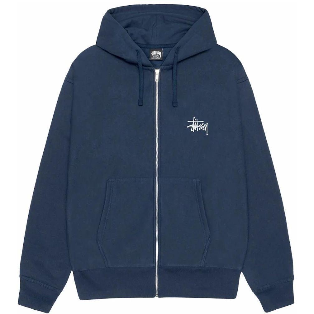 Stussy Basic Stussy Zip Hoodie Navy