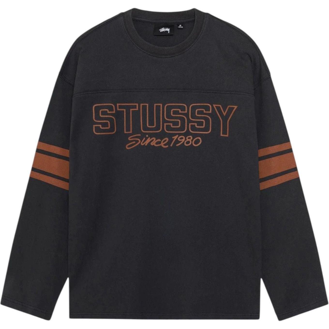Stussy Football Longsleeve Crew Black