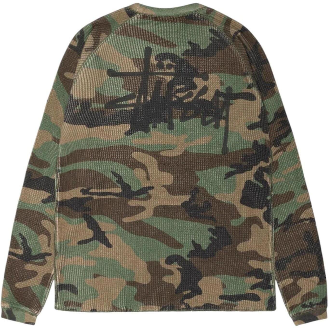Stussy Longsleeve Thermal Woodland Camo