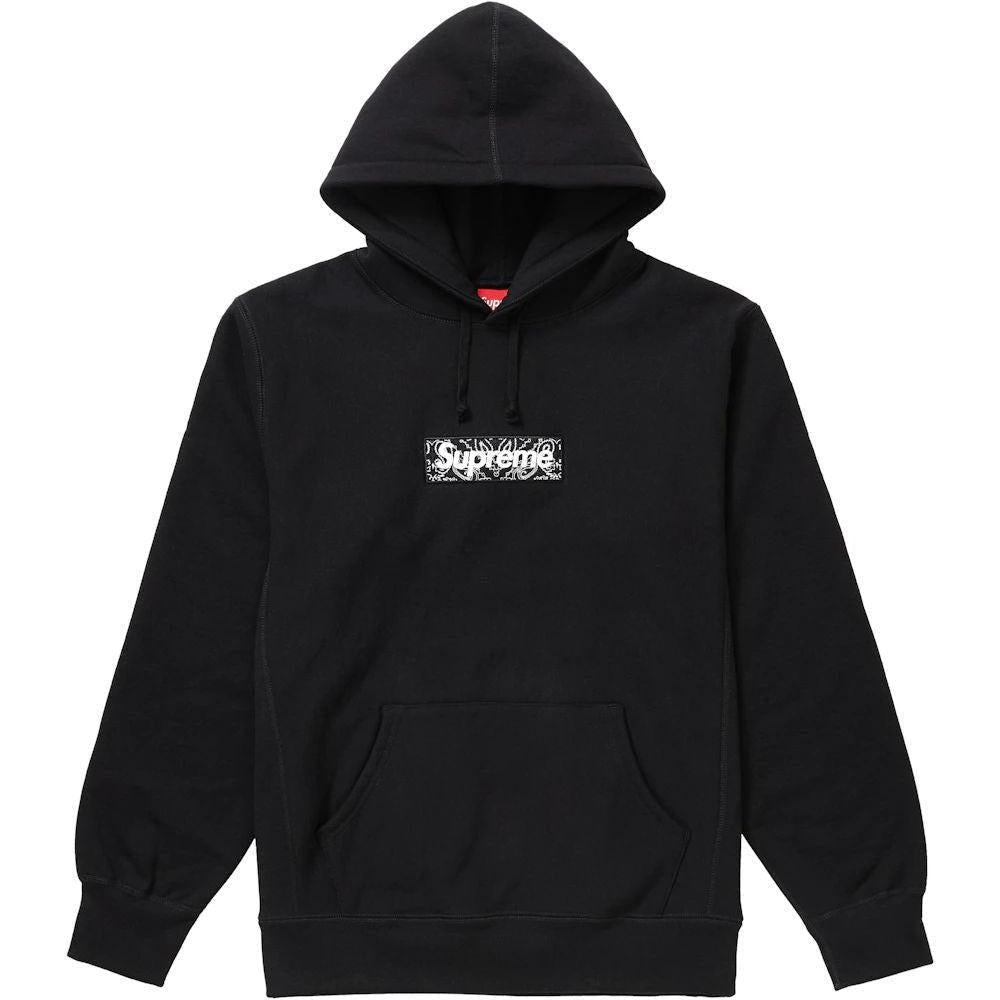 Supreme Bandana Box Logo Hooded Sweatshirt Black