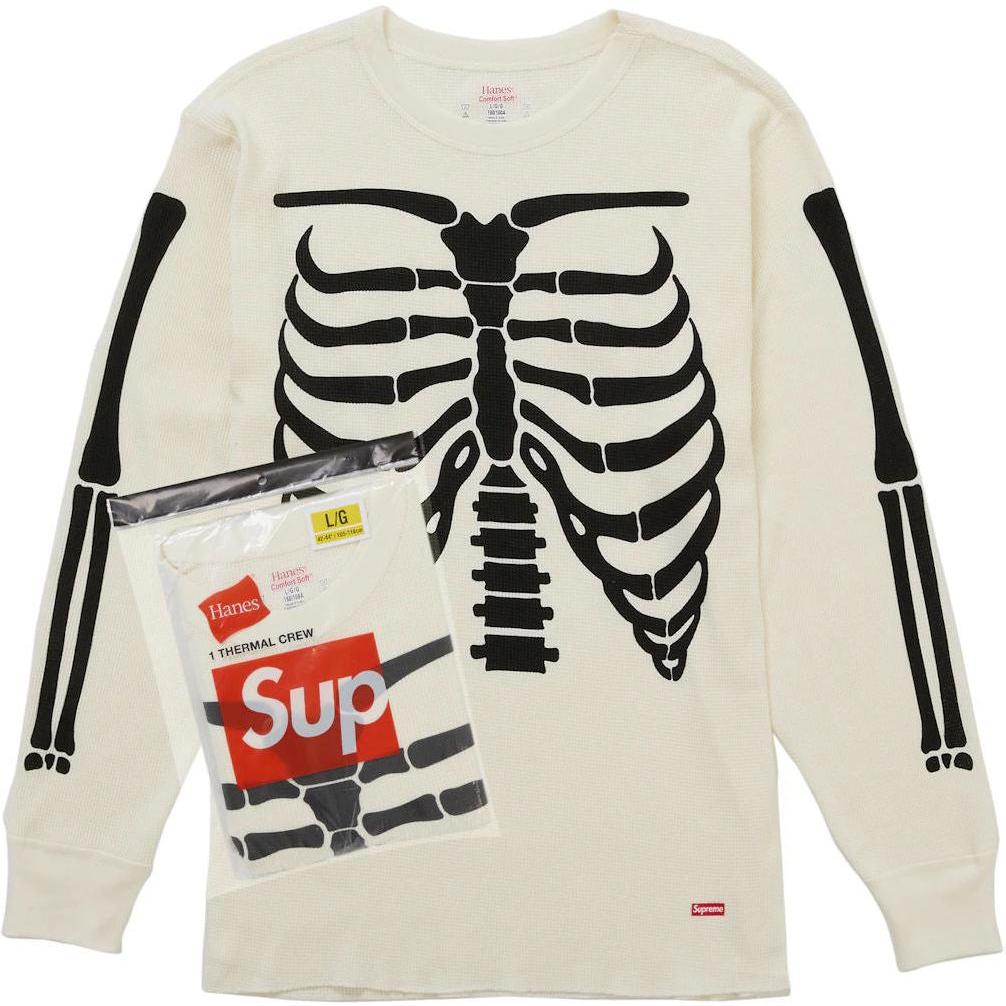 Supreme Hanes Bones Thermal Crew FW25 (1 Pack) White