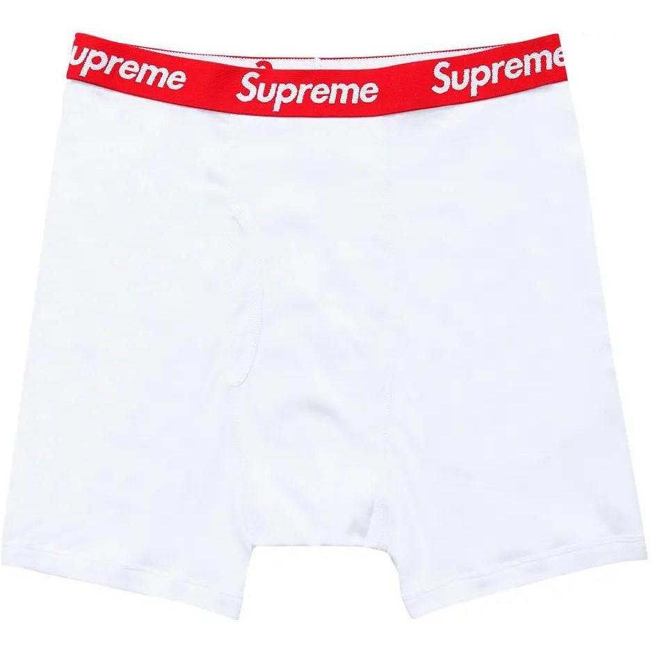Supreme Hanes Boxer Brief White