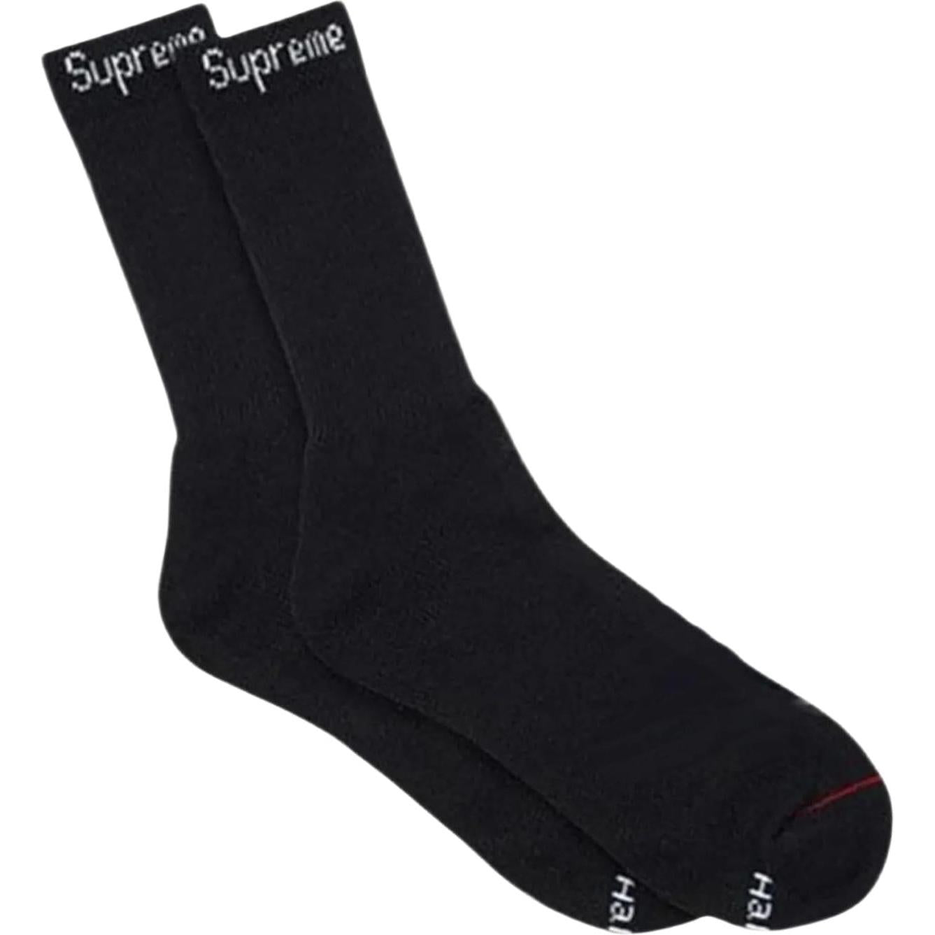 Supreme Hanes Crew Socks Black