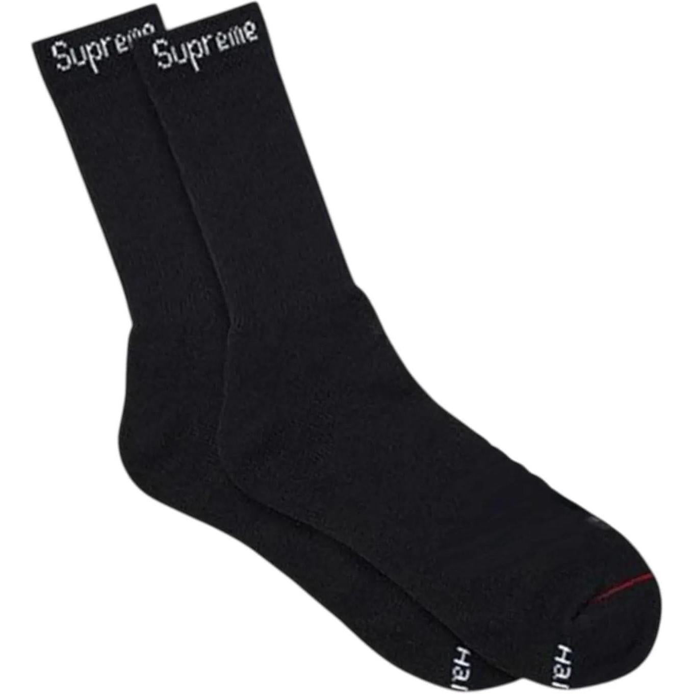 Supreme Hanes Crew Socks Black