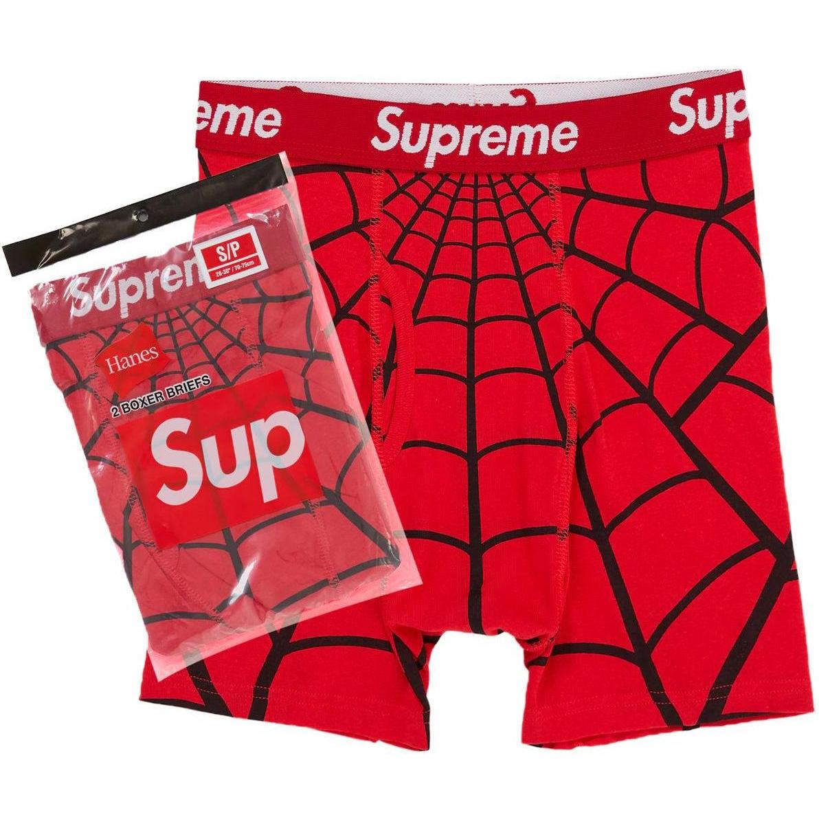 Supreme Hanes Spider-Man Boxer Briefs (Single Pack) Red