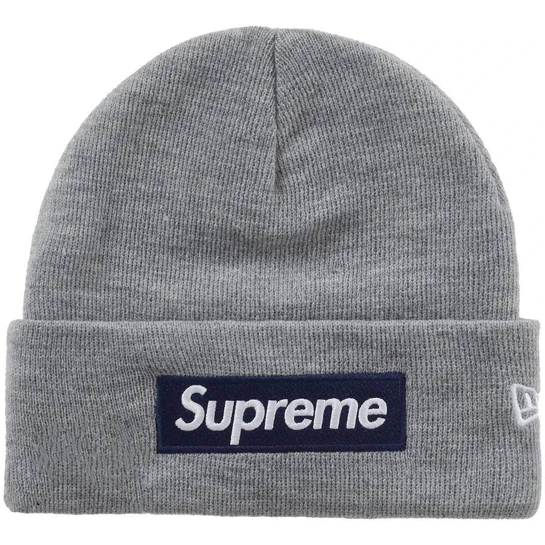 Supreme New Era Box Logo Beanie (FW25) Heather Grey