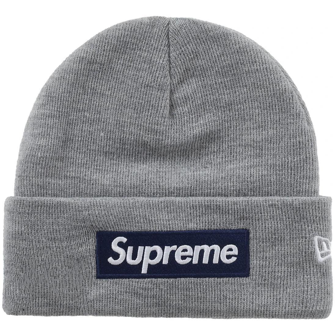Supreme New Era Box Logo Beanie (FW25) Heather Grey