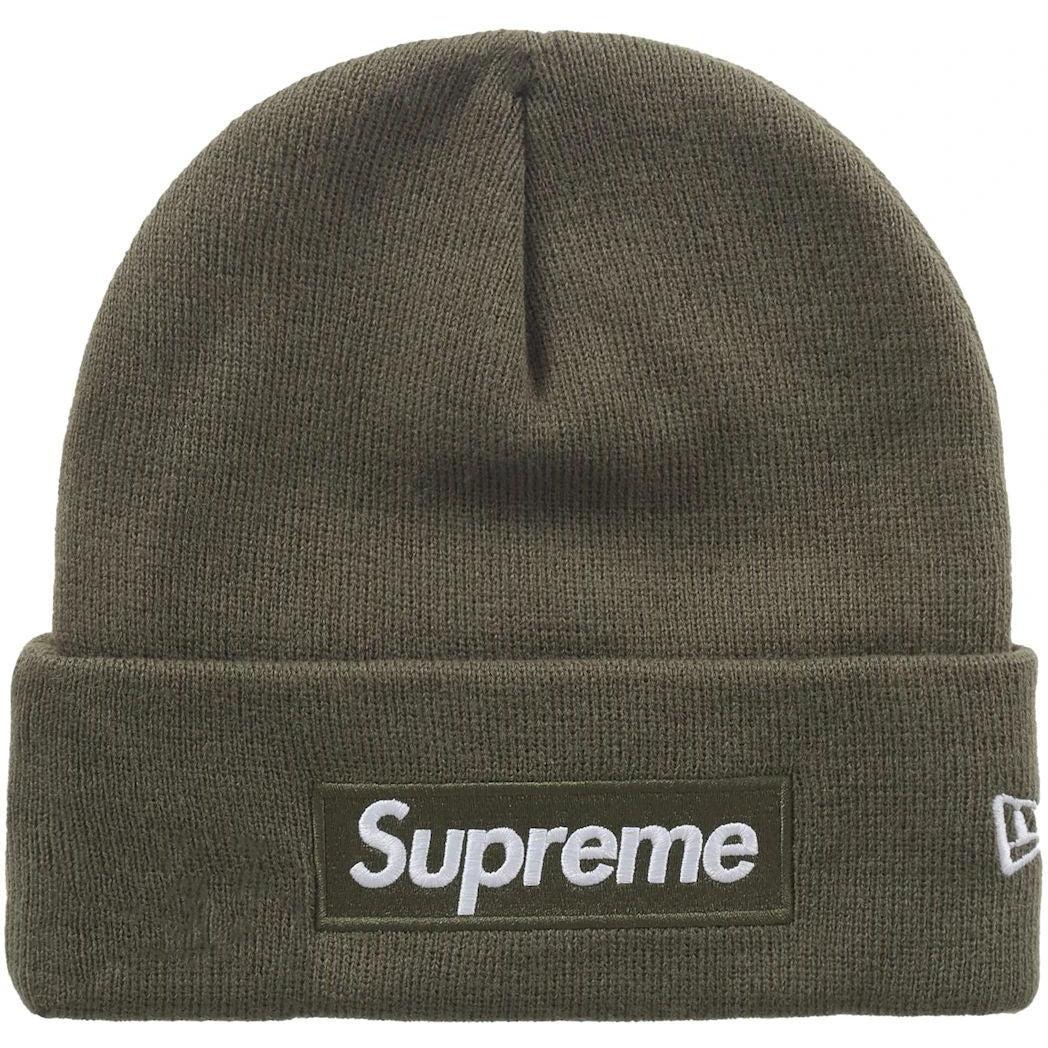 Supreme New Era Box Logo Beanie (FW25) Light Olive