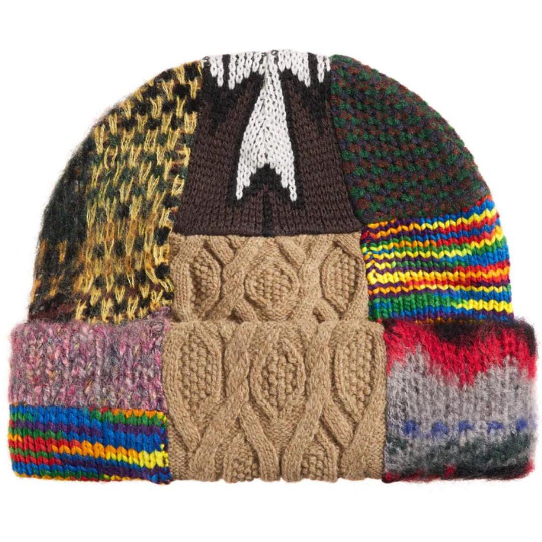 Supreme Patchwork Beanie Brown