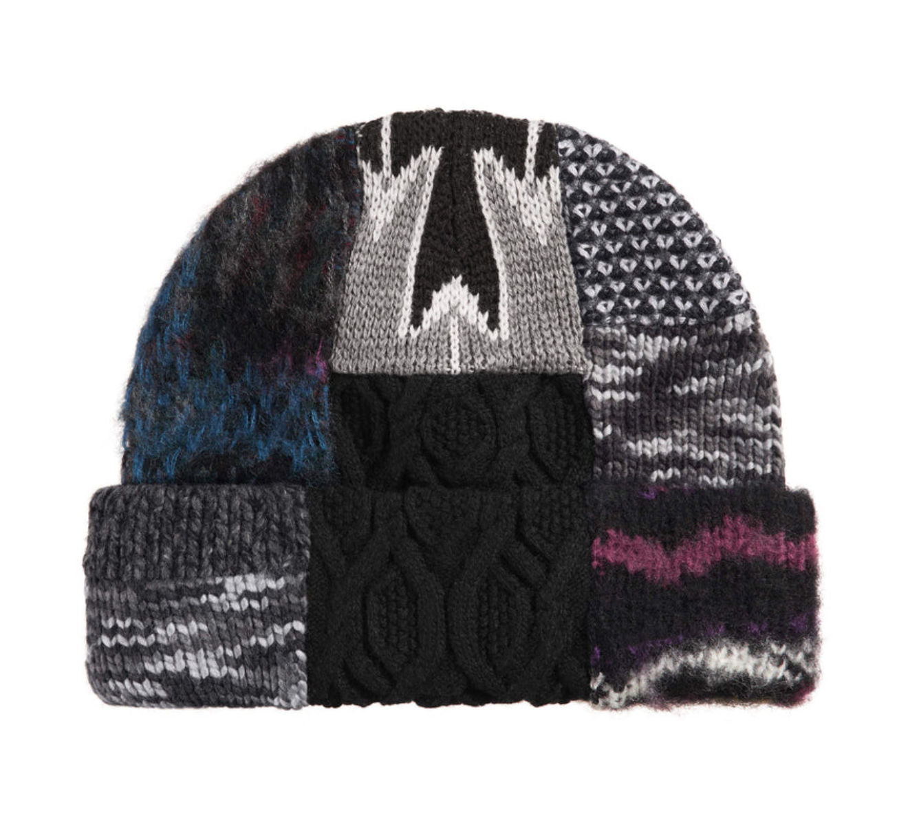 Supreme Patchwork Beanie Grey