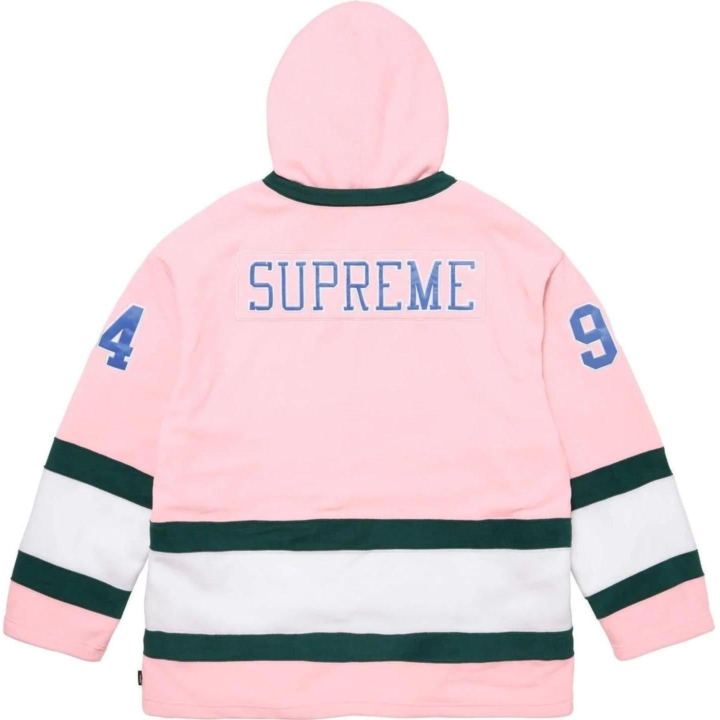 Supreme Polartec Hooded Hockey Jersey Pink