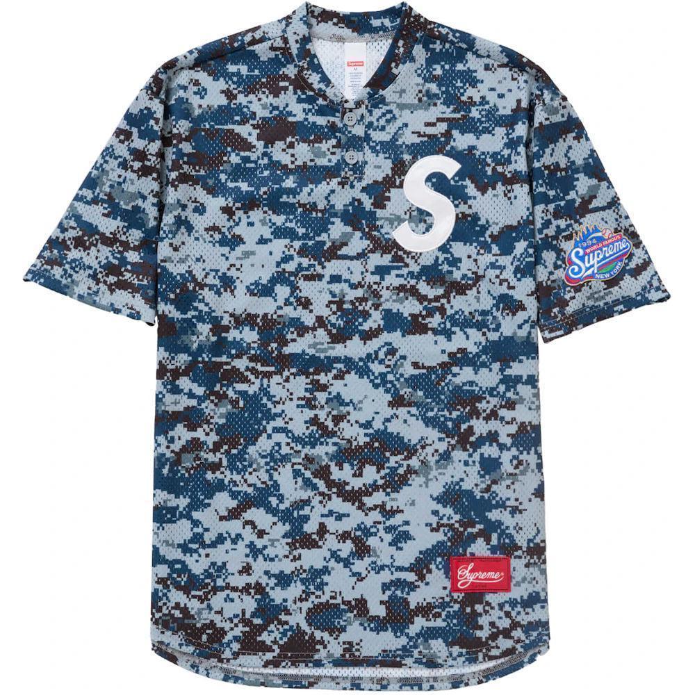 Supreme S Logo Baseball Henley (SS25) Digi Camo