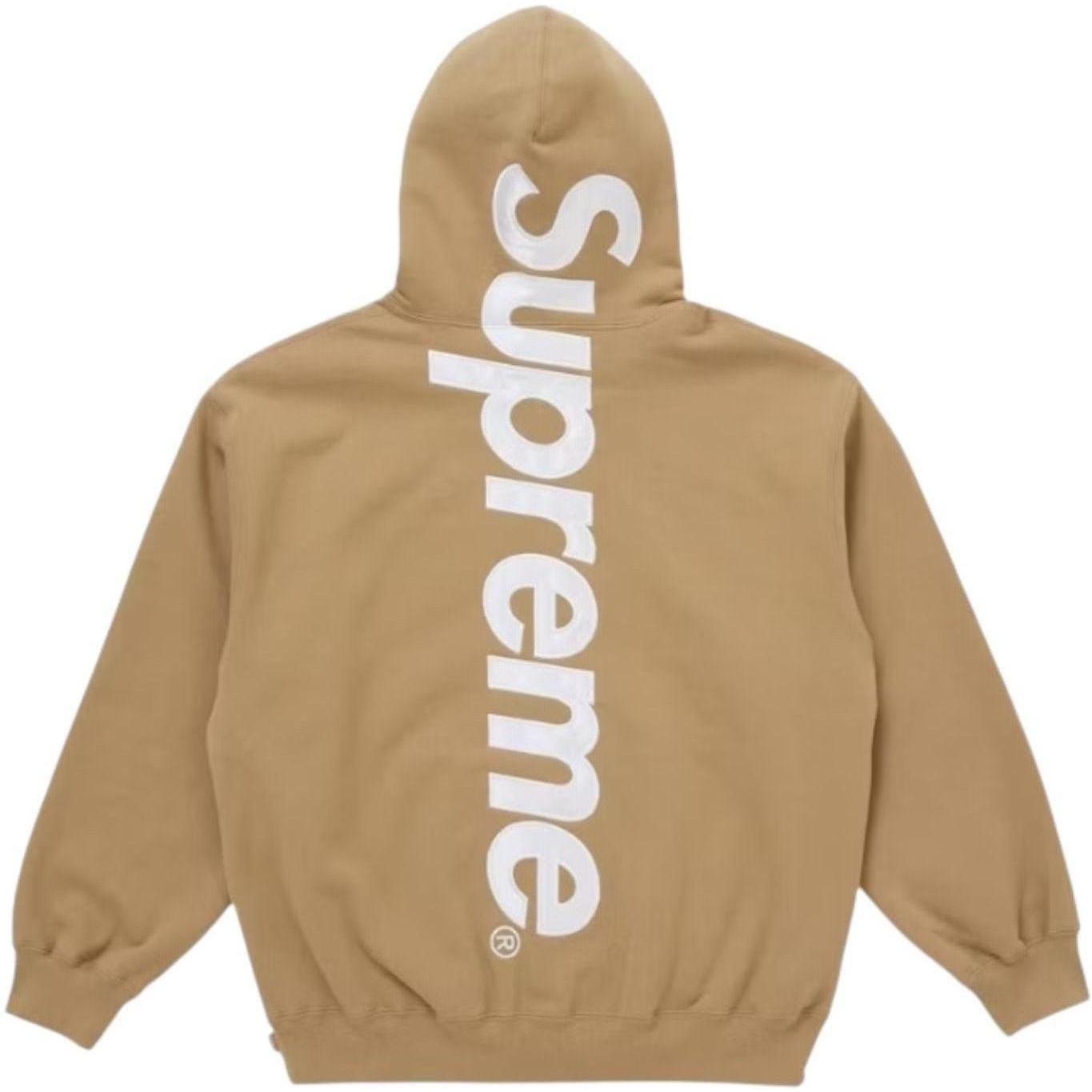 Supreme Satin Appliqué Hooded Sweatshirt (FW25) Brown
