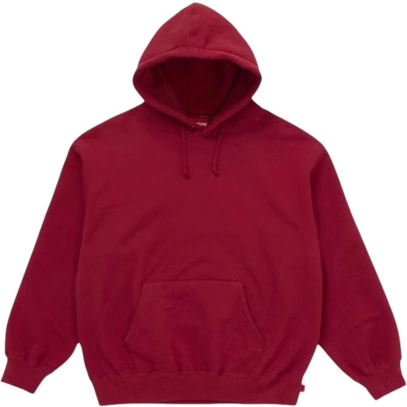 Supreme Satin Appliqué Hooded Sweatshirt (FW25) Red
