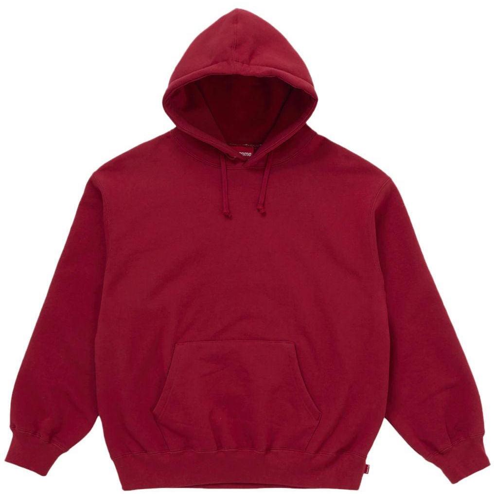 Supreme Satin Appliqué Hooded Sweatshirt (FW25) Red