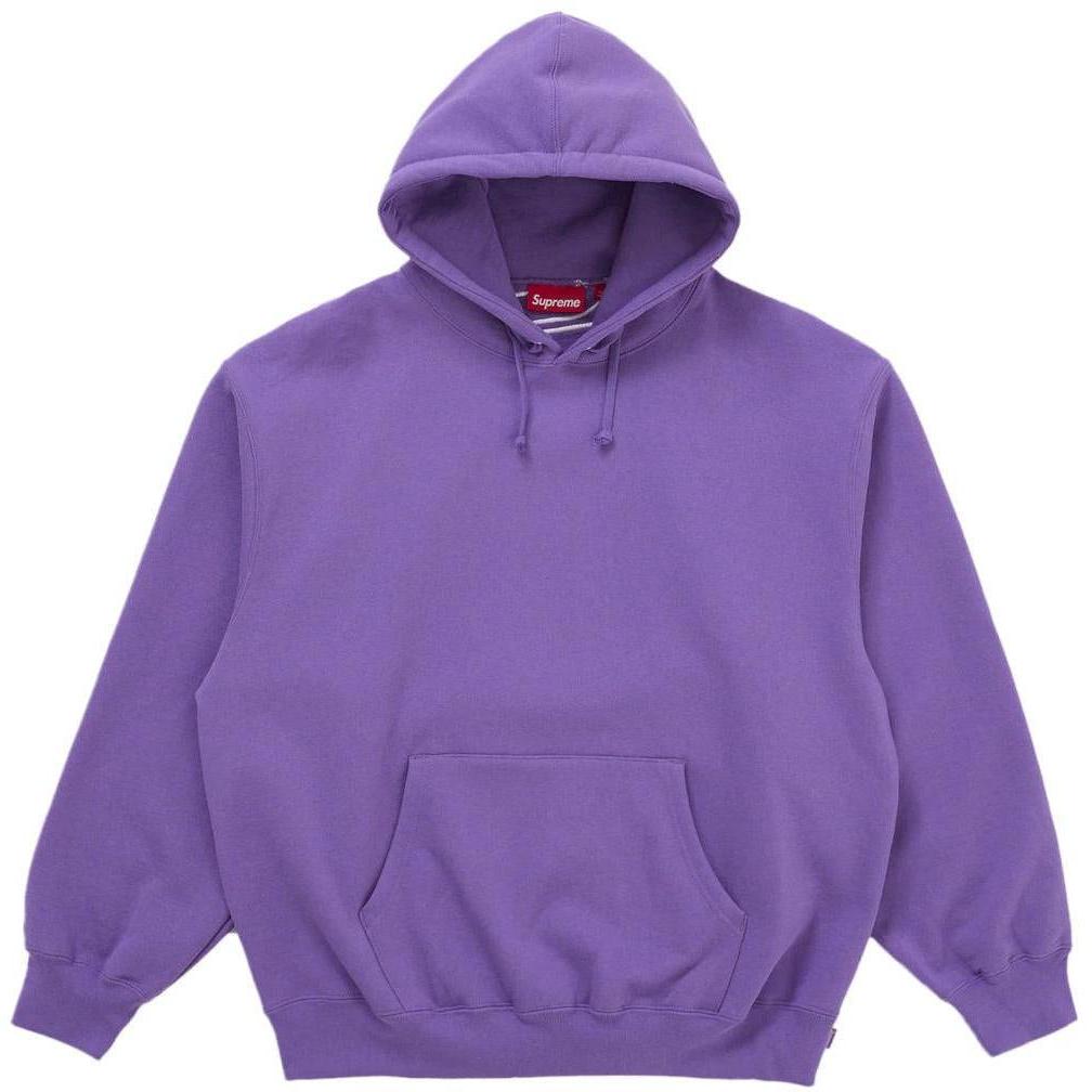 Supreme Satin Appliqué Hooded Sweatshirt (FW25) Violet