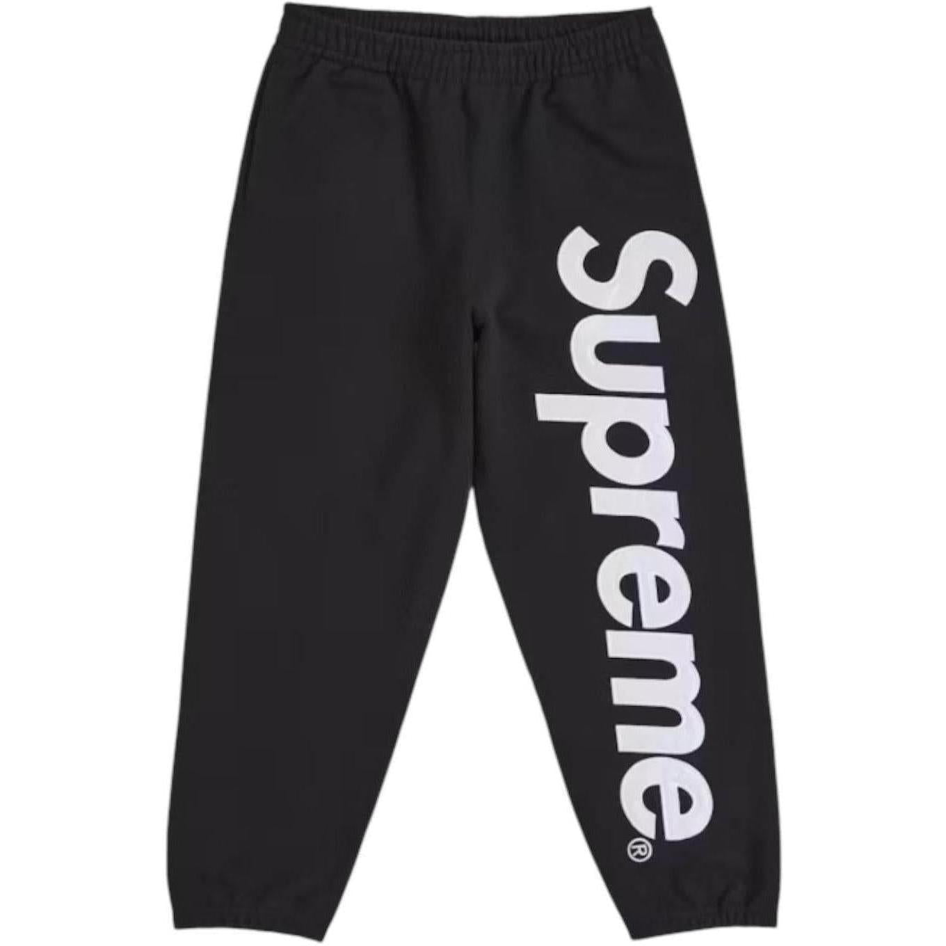 Supreme Satin Appliqué Sweatpant (FW25) Black