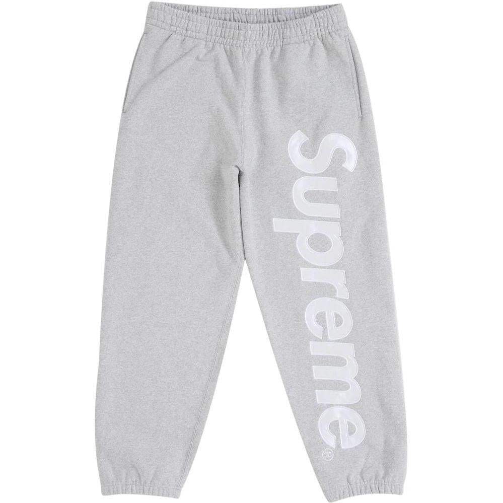 Supreme Satin Appliqué Sweatpant (FW25) Heather Grey
