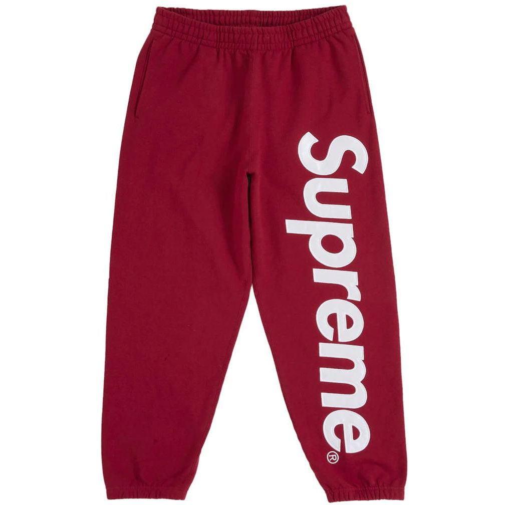 Supreme Satin Appliqué Sweatpant (FW25) Red