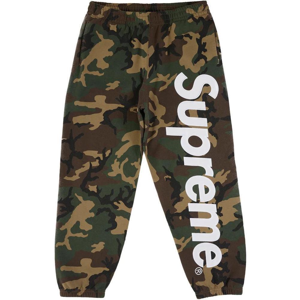 Supreme Satin Applique Sweatpant (SS26) Woodland Camo