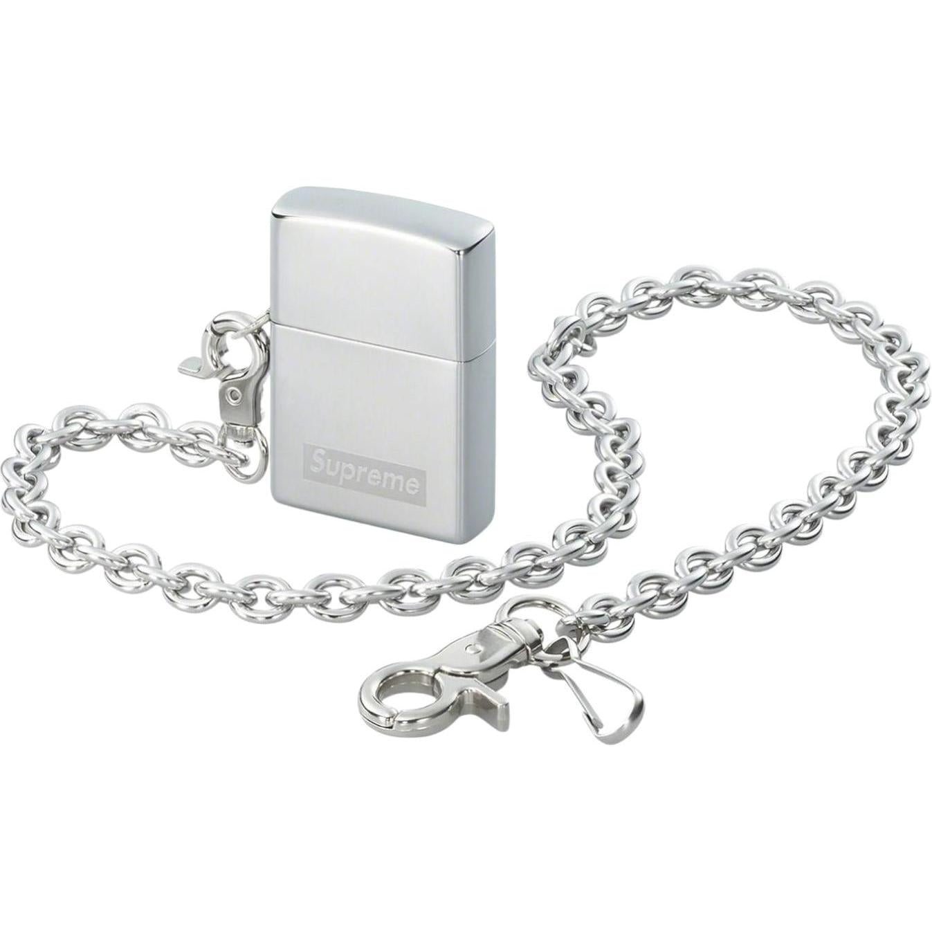 Supreme Silver Lighter Wallet Chain