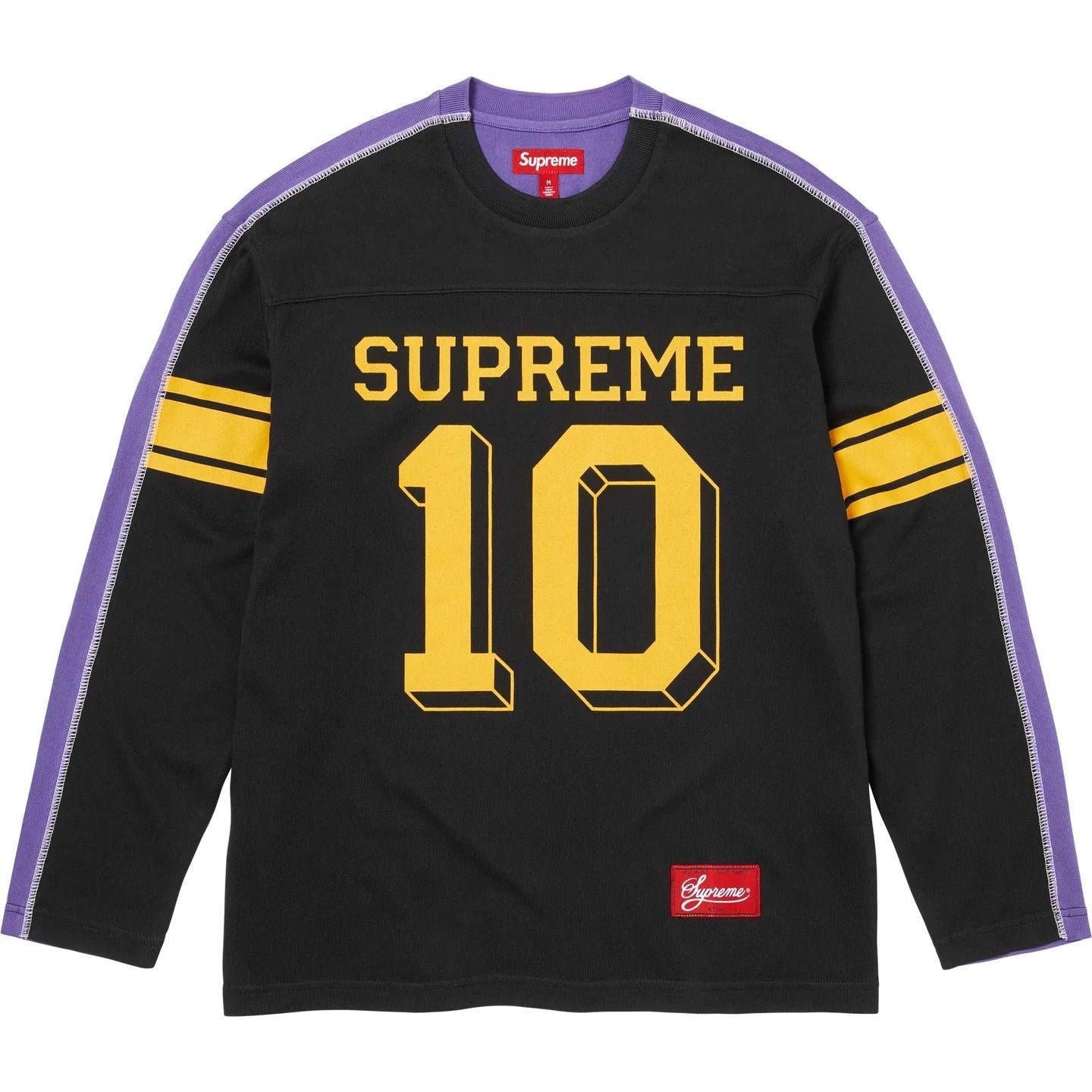 Supreme Split L/S Football Top Black