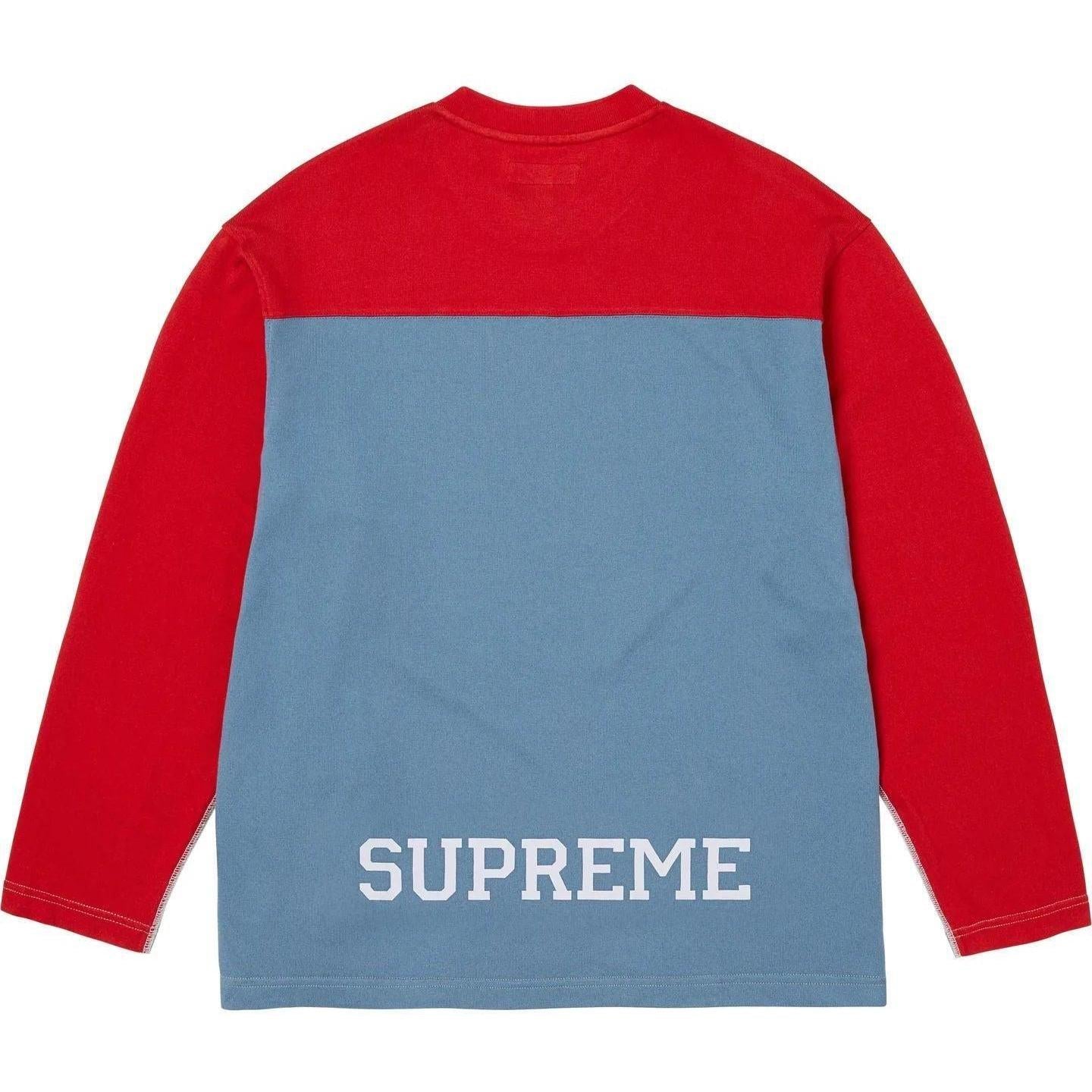 Supreme Split L/S Football Top Grey